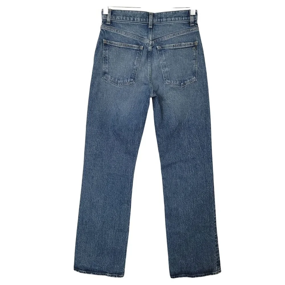Madewell Relaxed Bootcut Jeans Womens Size 25 Concho Wash High Rise Denim - Picture 2 of 10